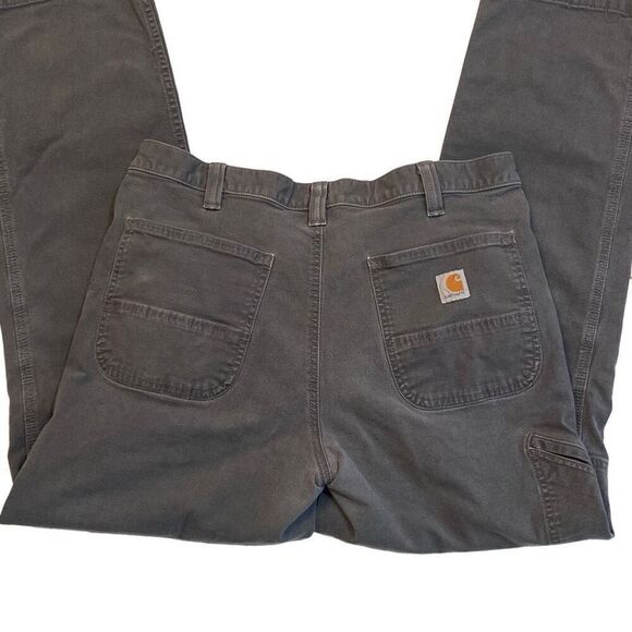 Carhartt Gray Relaxed Fit Utility Work Pants Men Size 36x32 - Picture 8 of 11